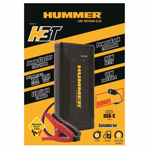 Buy Hummer H3T Jump Starter USB-C Power Bank 29600mWh 1500A Online