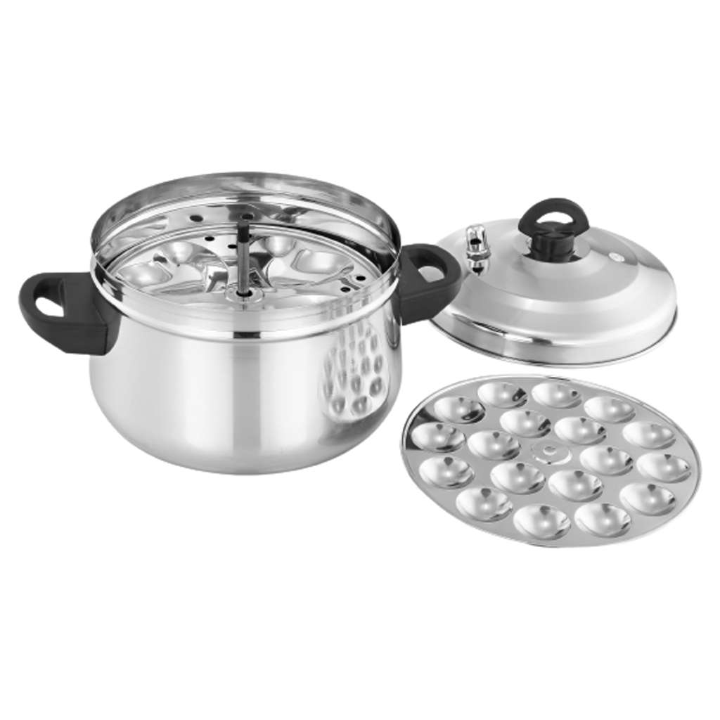 Murugan Evasilva Curve Idly Cooker 4 Plates Stainless Steel SS012