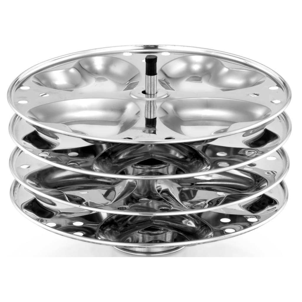Murugan Evasilva Curve Idly Cooker 4 Plates Stainless Steel SS012