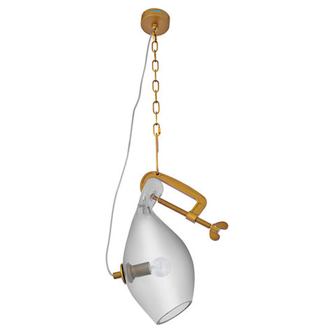 Jaquar Pendant Light Clear Glass With Matt Gold Bronze Finishing 1 Light STL-GLD-SL1219S 