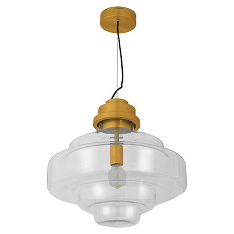 Jaquar Pendant Light Clear Glass With Gold Finishing 1 Light STL-GLD-SLKS2450S 