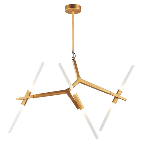 Jaquar Pendant Light Frosted Glass With Matt Gold Finishing 6 Lights STL-GLD-SL1153S6 