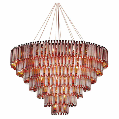 Jaquar Pendant Light Aluminium Pipe With Copper Finishing 37 Lights STL-COP-SL1162S3 