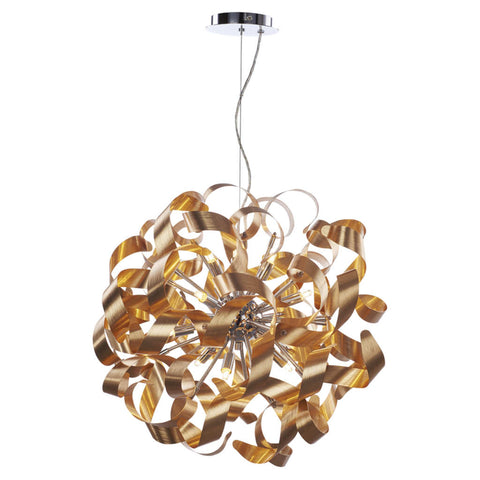 Jaquar Pendant Light Aluminium Curved Strips With Rose Gold Finishing 12 Lights KCH-RDG-MD501001512C 