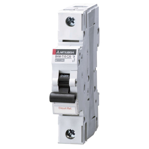 Mitsubishi Electric D Curve Miniature Circuit Breaker Single Pole 1A-63A 