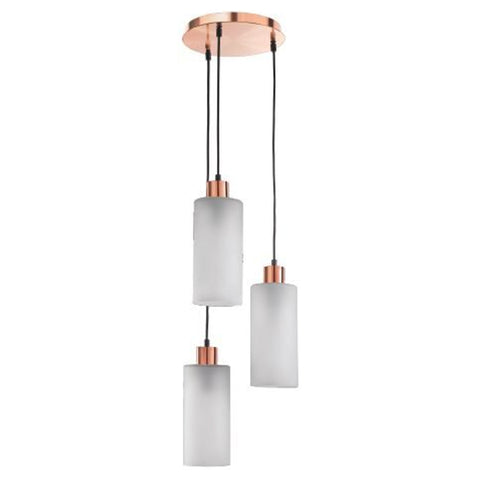 Jaquar Pendant Light Frosted Glass With Rose Gold Finishing 3 Lights JNL-RDG-SL00FRD3E27 