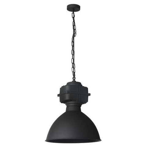 Jaquar Pendant Light Aluminium Industrial Style With Sanded Black Finsihing 1 Light JFO-BLK-SLHPP0414E27 