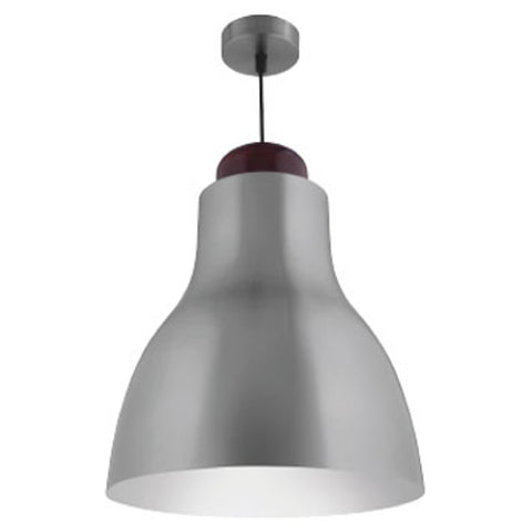 Jaquar Pendant Light Aluminum Brown Wood With Satin Nickel Finishing 1 Light JFO-NKL-SLPEAW15833E27 