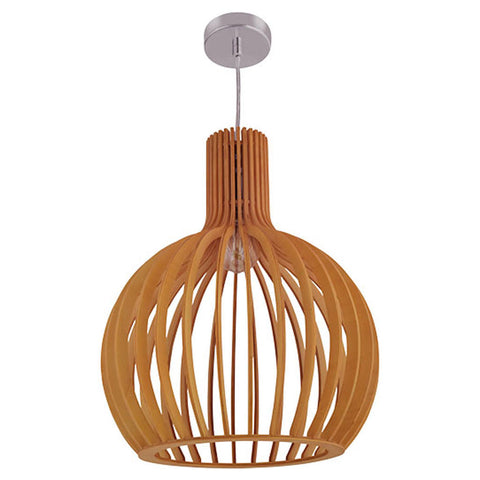 Jaquar Pendant Light Bamboo Wood With Natural Wooden Finishing 1 Light JFO-NAW-SLPEW00445E27 