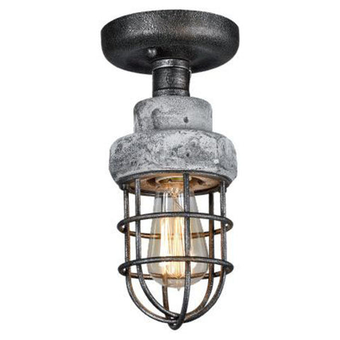 Jaquar Ceiling Light Antique Green Marble With Antique Finish Cage Type 1 Light JNL-GRY-CL92931 