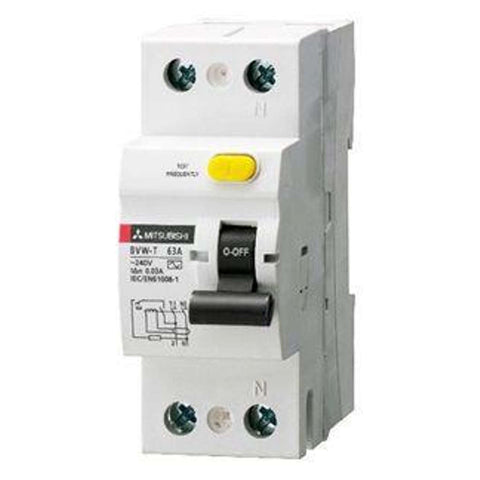 Mitsubishi Electric RCCB Double Pole 100mA 16-100A 