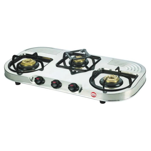 Prestige Royale DGS-03L Gas Stove Stainless Steel 3 Burners Silver 