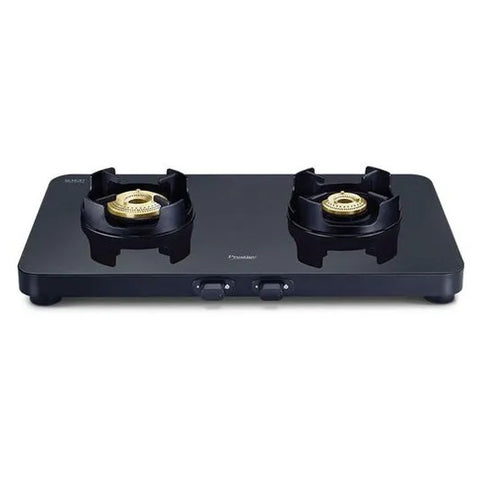 Prestige Edge Gas Stove Powder Coated 2 Burners Black 