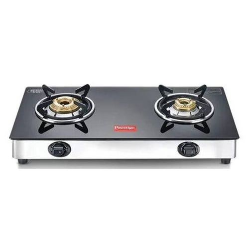 Prestige Marvel Plus GTM 02L SS Gas Stove Stainless Steel 2 Burners Black 