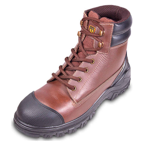 Tagra Turbo Mid Ankle Safety Shoes Brown 