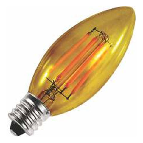Ledlum LED Indoor Candle Lamp Gold Glass E27 C35 LCL-004 