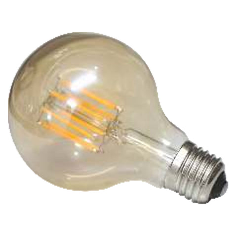 Ledlum E27 LED Indoor Round Lamp Gold Glass G80 LCL-018 