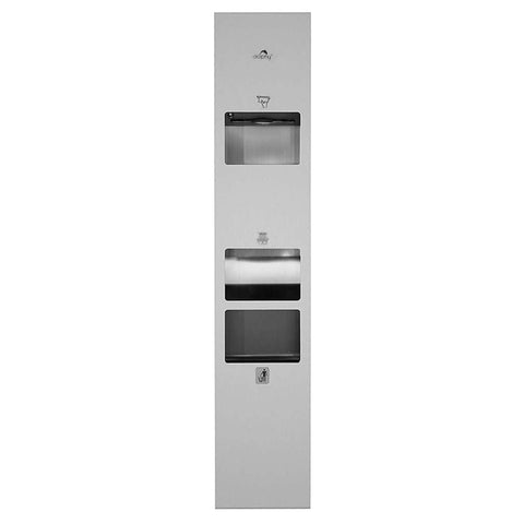 Dolphy 3 In 1 Washroom Recessed Panel With Waste Bin 21Litre DWCB0001 