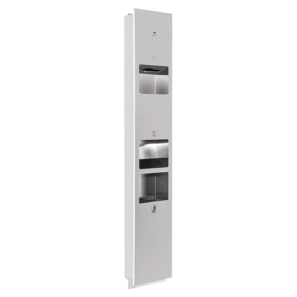 Dolphy 3 In 1 Washroom Recessed Panel With Waste Bin 21Litre DWCB0001