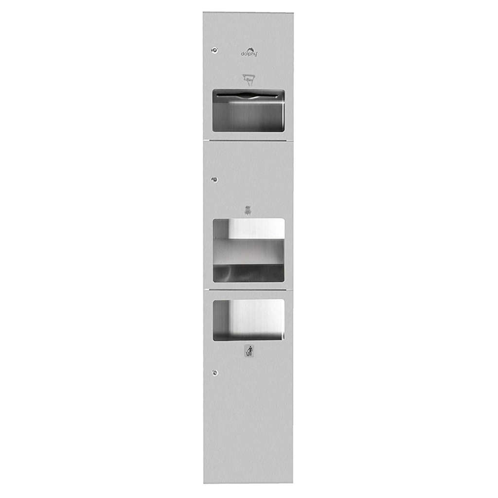Dolphy 3 In 1 Washroom Recessed Panel Stainless Steel 21Litre DWCB0002 