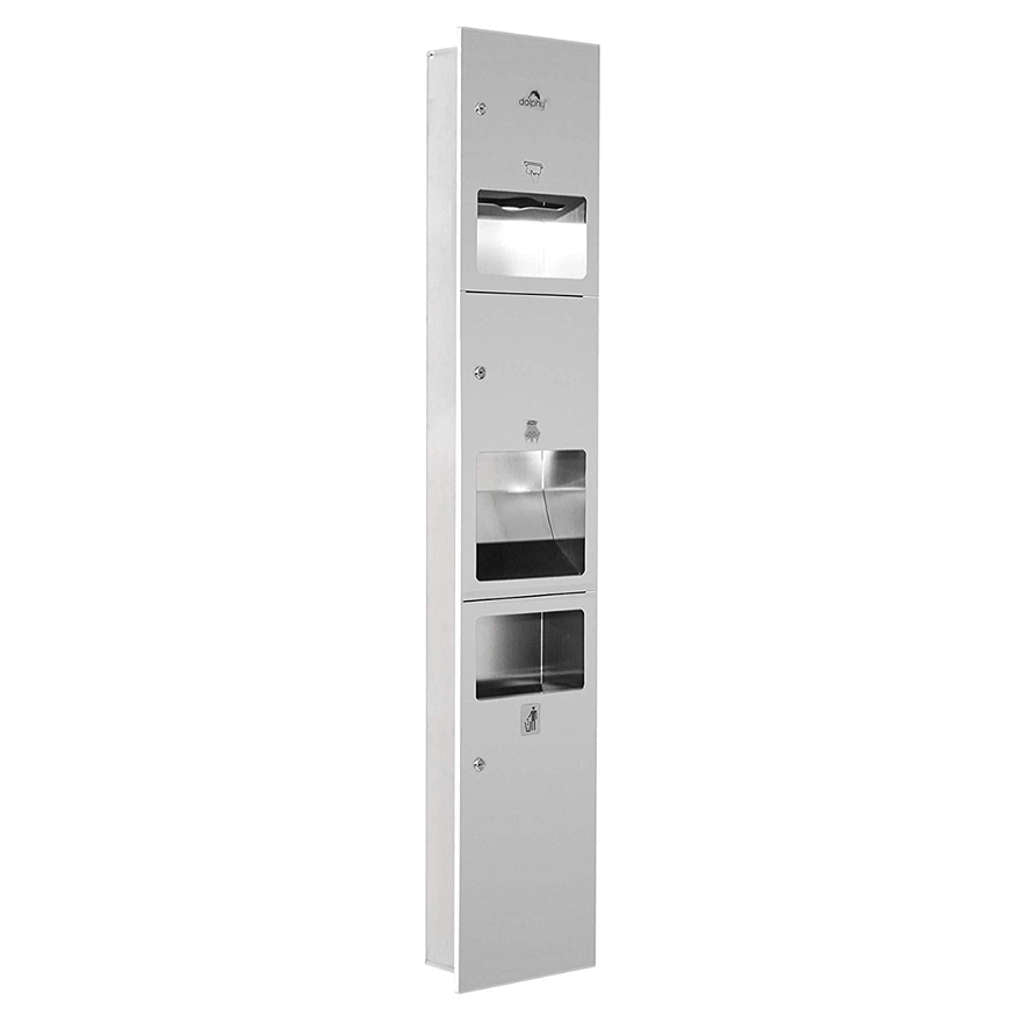 Dolphy 3 In 1 Washroom Recessed Panel Stainless Steel 21Litre DWCB0002