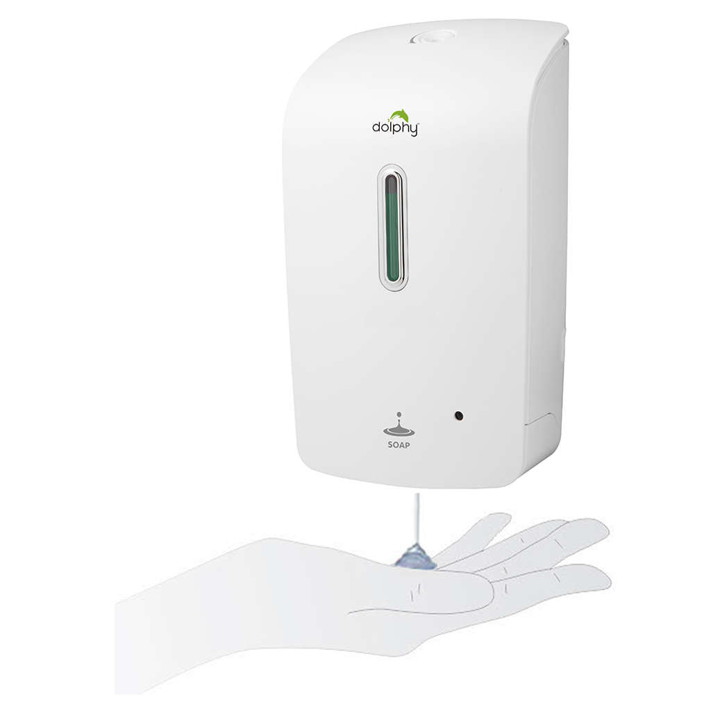 Dolphy Liquid Soap Dispenser 1000ml White DSDR0054