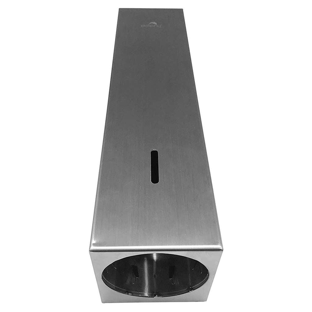 Dolphy Silver Glass Paper Dispenser DPDR0029