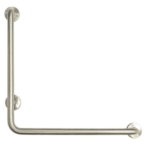 Dolphy L-Shaped Handicap Grab Bar With Satin Finish Silver DHGB0018 