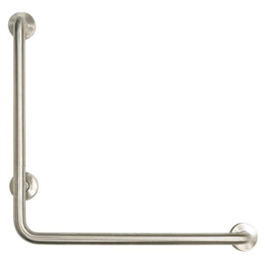 Dolphy L-Shaped Handicap Grab Bar With Satin Finish Silver DHGB0018 