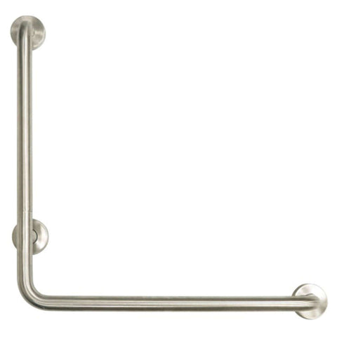 Dolphy L-Shaped Handicap Grab Bar With Satin Finish Silver DHGB0018 