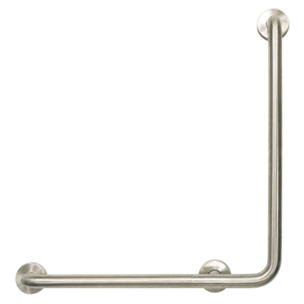 Dolphy L-Shaped Handicap Grab Bar With Satin Finish Silver DHGB0018