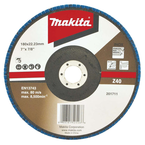 Makita Angle Type Flap Disc Zirconia Aluminum 180mm 