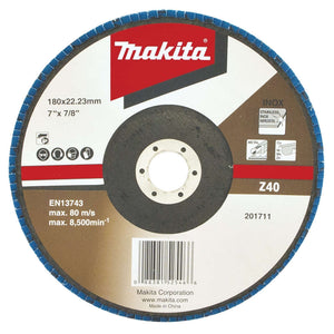 Makita Angle Type Flap Disc Zirconia Aluminum 180mm 