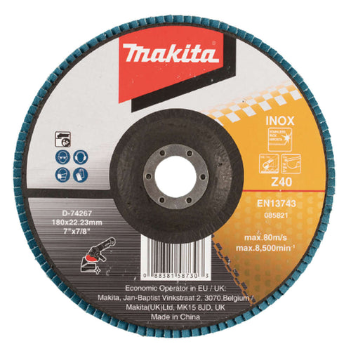 Makita Flap Type Flap Disc Zirconia Aluminum 180mm 