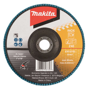 Makita Flap Type Flap Disc Zirconia Aluminum 180mm 