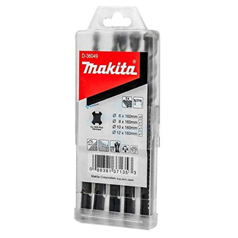 Makita TCT Drill Bit Set For SDS Plus Hammer 5Pcs D-36049 