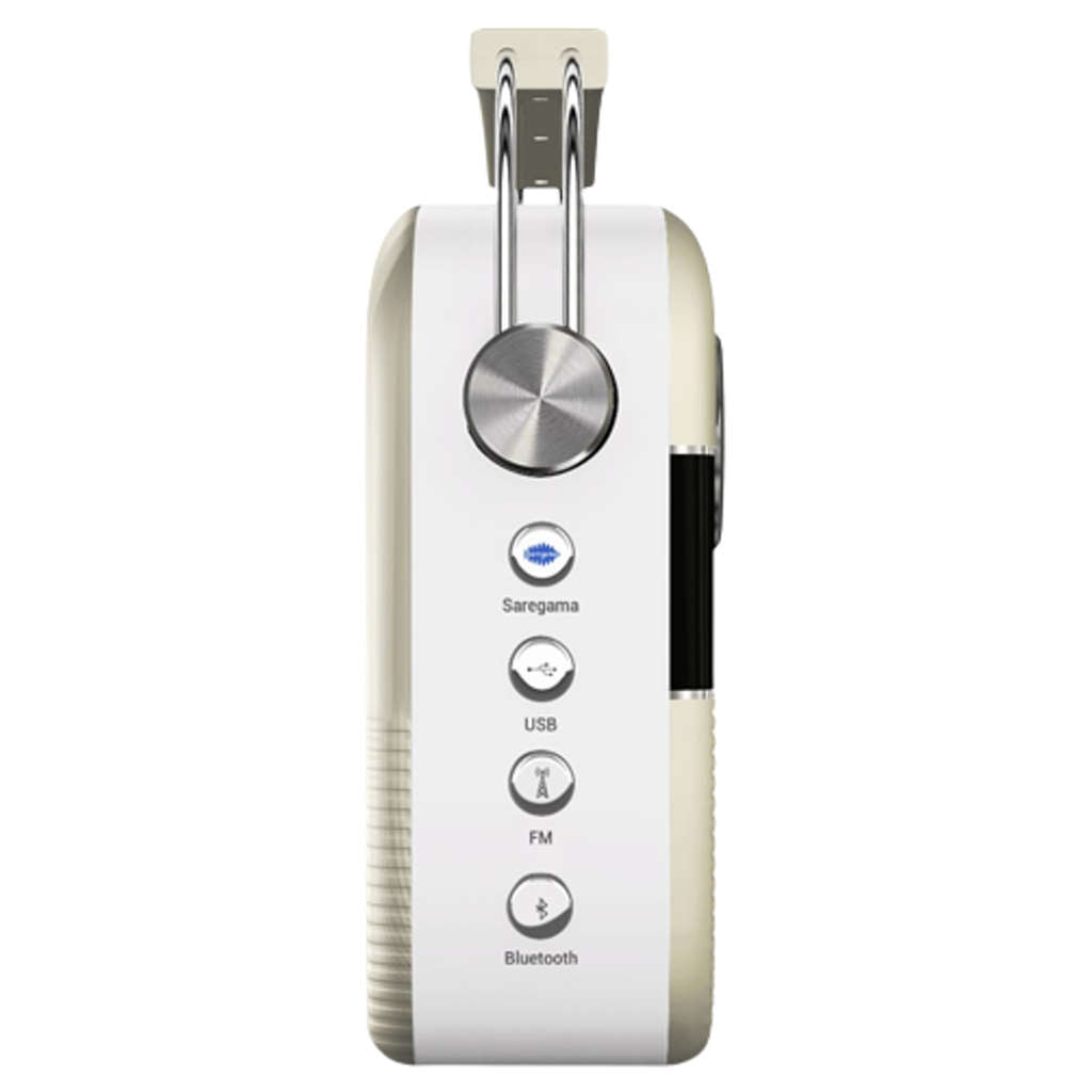 Saregama Carvaan MP SC03 Digital Hindi Audio Player With 5000 Pre-Loaded Songs Remote Control Porcelain White SC03/R20008