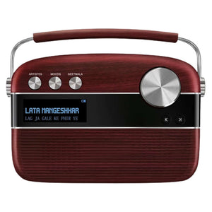 Saregama Carvaan MP SC03 Digital Hindi Audio Player With 5000 Pre-Loaded Songs Remote Control Cherrywood Red SC03/R20012 