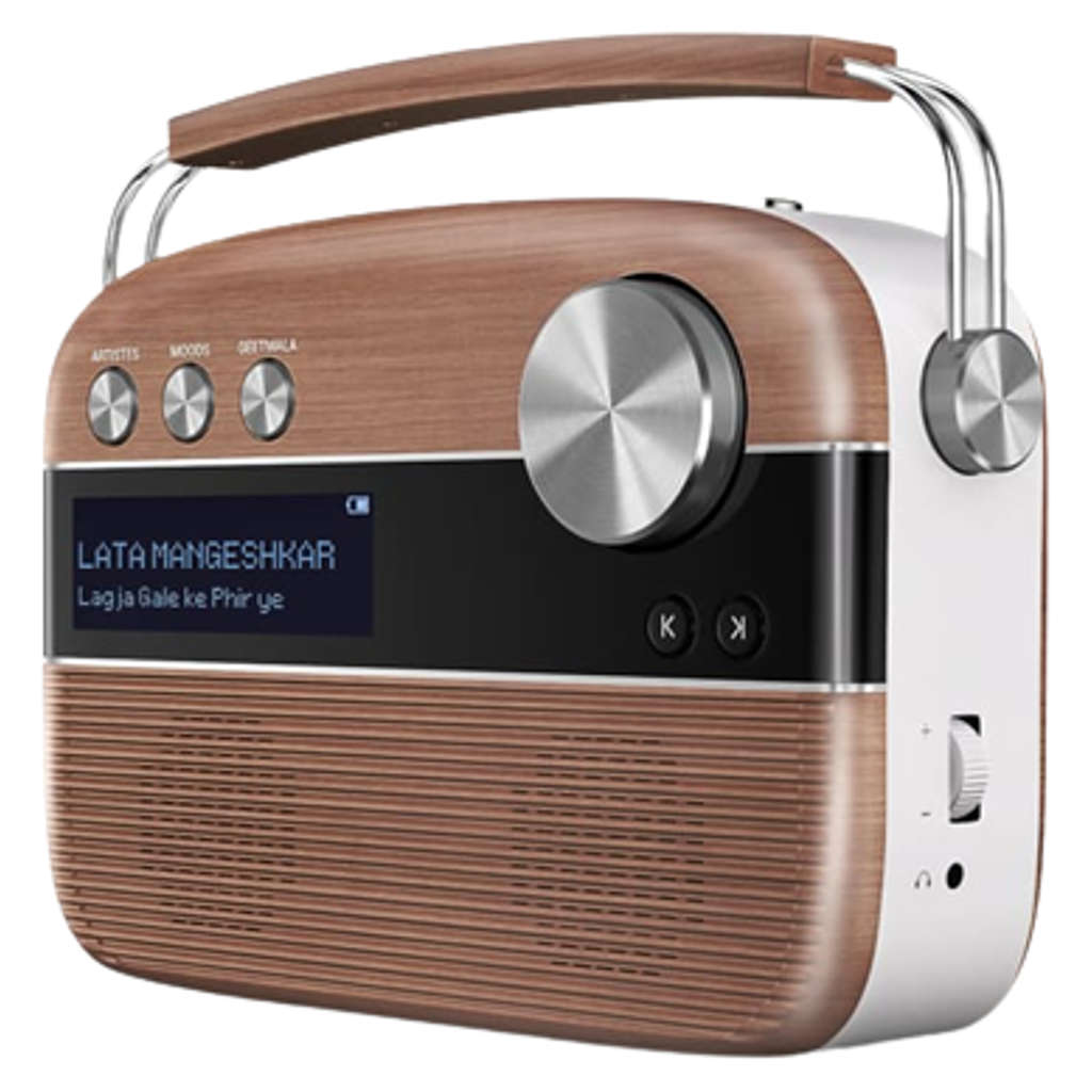 Saregama Carvaan MP SC03 Digital Hindi Audio Player With 5000 Pre-Loaded Songs Remote Control Oakwood Brown SC03/R20009