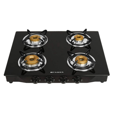 Faber Jumbo Cooktop Gas Stove Manual Ignition 4BB BK 