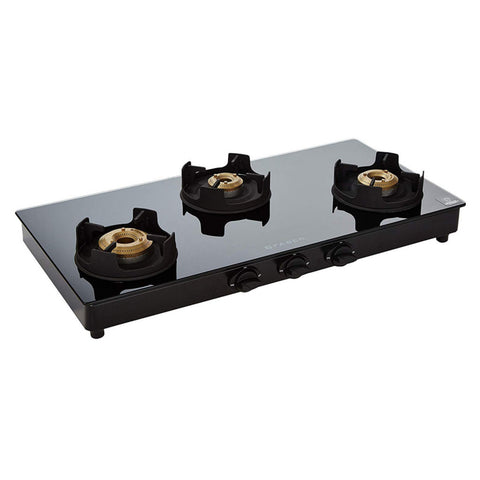 Faber Onyx Cooktop Glass Gas Stove Manual Ignition 3BB BK CI 