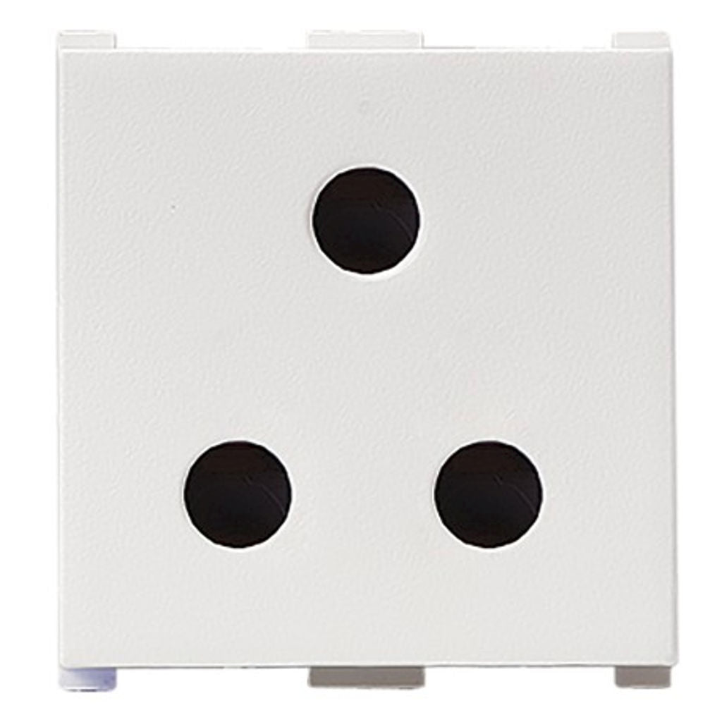 Buy Anchor Vision 3Pin Round Socket 6A 2Module White WIM113214 Online ...