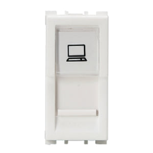 Anchor Vision RJ45 Cat 5e Computer Socket 1Module White WIM2488 