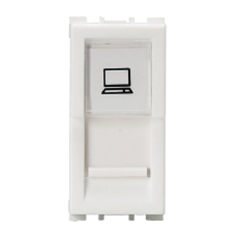 Anchor Vision RJ45 Cat 5e Computer Socket 1Module White WIM2488 