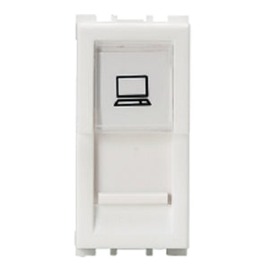 Anchor Vision RJ45 Cat6 Computer Socket 1Module White WIM24886 