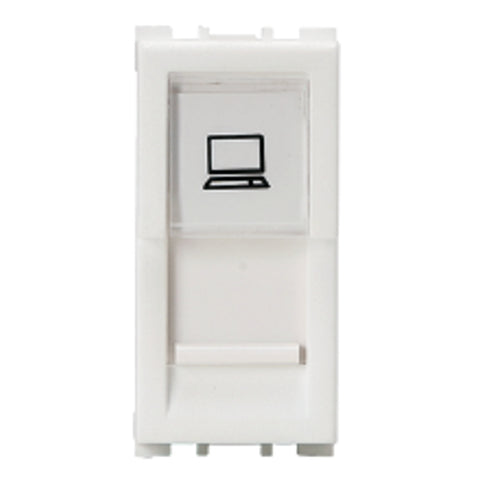 Anchor Vision RJ45 Cat6 Computer Socket 1Module White WIM24886 