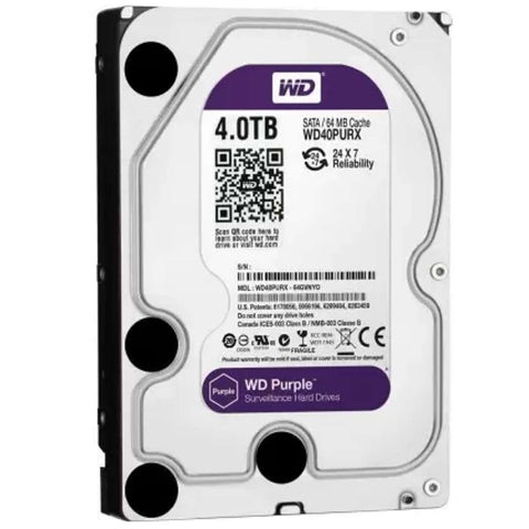 WD Purple Surveillance HDD 4TB WD40PURZ 