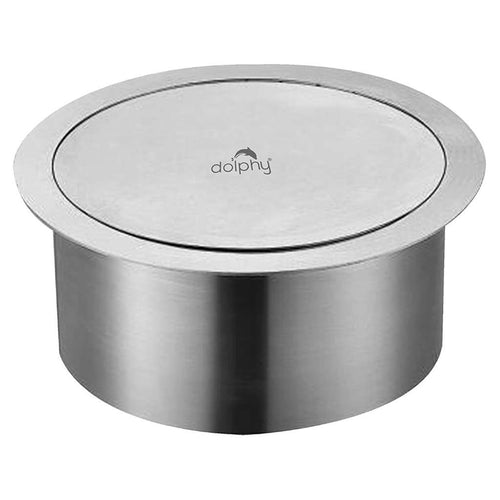 Dolphy Recessed Round Counter Top Waste Receptacle Flap Swing Bin DWBN0002 