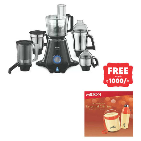 Preethi Zodiac 750W 5 Jars Mixer Grinder MG 218 And Get Free Milton Econa Tiffin 3 + Kool Hexone  Water Bottle 900ml 