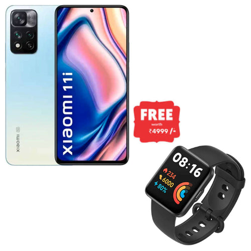 Xiaomi 11i 5G Smartphone 8GB RAM 128GB ROM Pacific Pearl And Get Free Redmi Smart Watch Lite 2 Standalone GPS 1.55Inch 